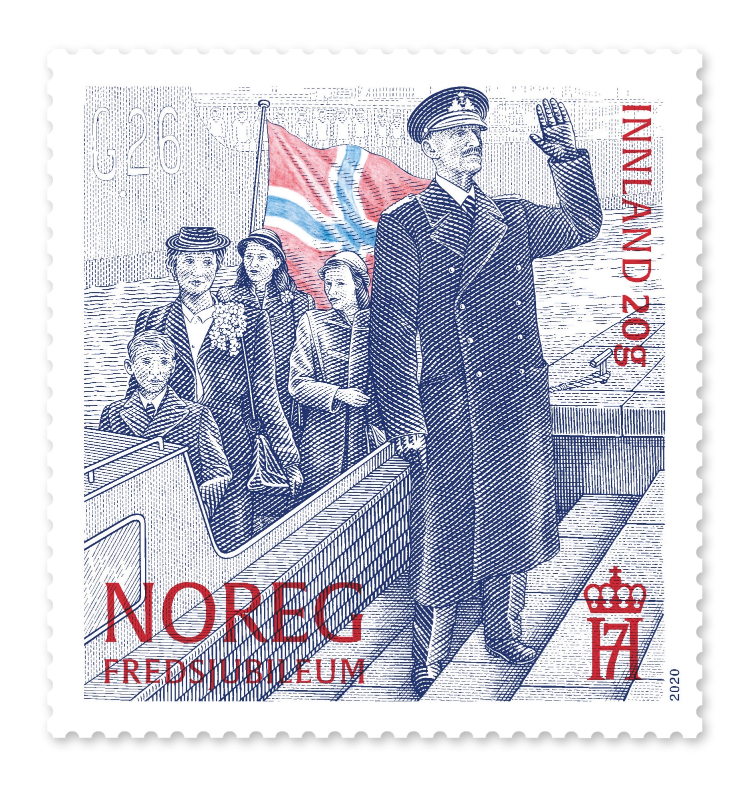 Posten gir fredag ut et frimerke og et eget miniatyrark (som inkluderer frimerket) for å markere 75-årsjubileet for krigens slutt 8. mai 1945.