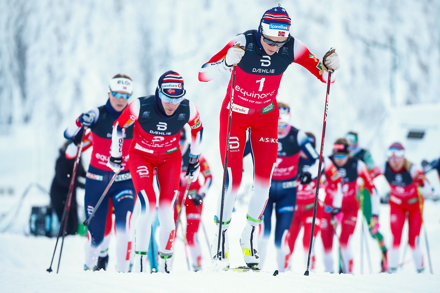 Therese Johaug og resten av norgeseliten gikk renn på Lygna i januar. Til vinteren blir skisenteret vertskap for junior-VM.
