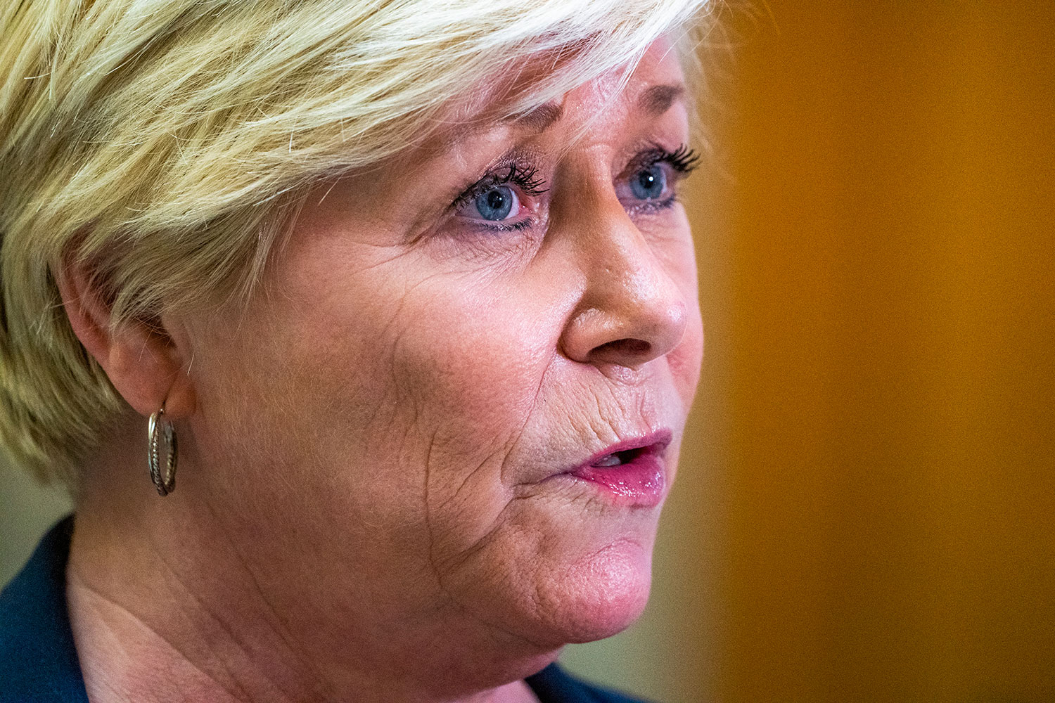 Frp-leder Siv Jensen er fornøyd med å ha fått slutt på underreguleringen av pensjoner.