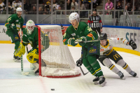 Manglerud Stars Tobias Degvold i aksjon i en eliteseriekamp mot Stavanger. MS vurderer sammenslåing med Grüner.