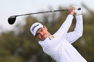 Kris Ventura i aksjon på Torrey Pines-banen i helgens PGA-turnering.