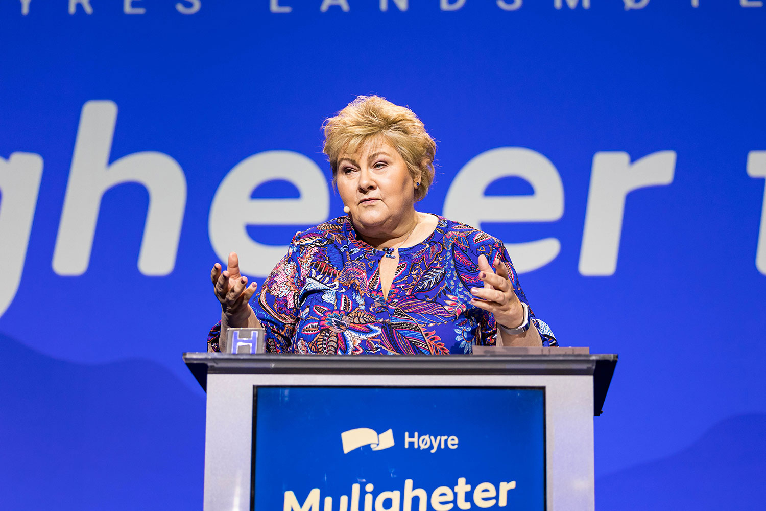 Høyre-leder Erna Solberg sier til VG at målet er å kapre makten både i Bergen, Oslo og Trondheim.