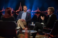 Jimmie Åkesson og samboer og partikollega Louise Erixon hos Fredrik Skavlan.
