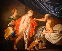 Abraham får trellkvinnen Hagar.