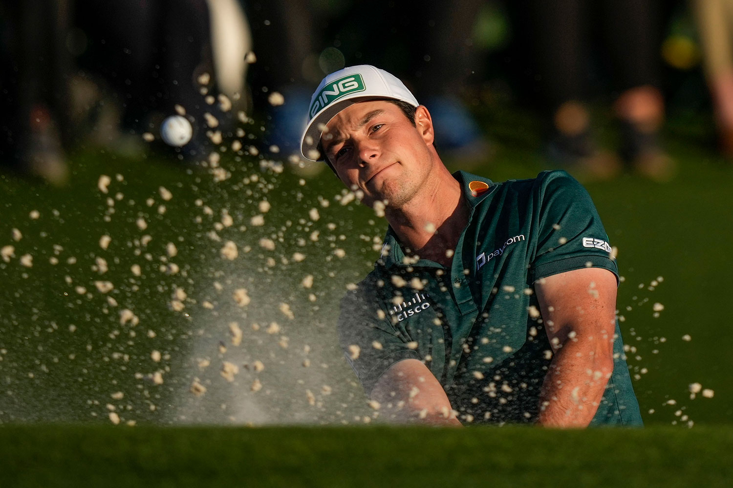 Viktor Hovland slet på siste runde av US Masters.