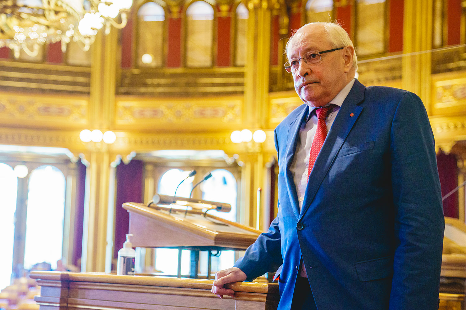 Martin Kolberg (Ap) gir seg i politikken, her fra Stortinget i 2021.
