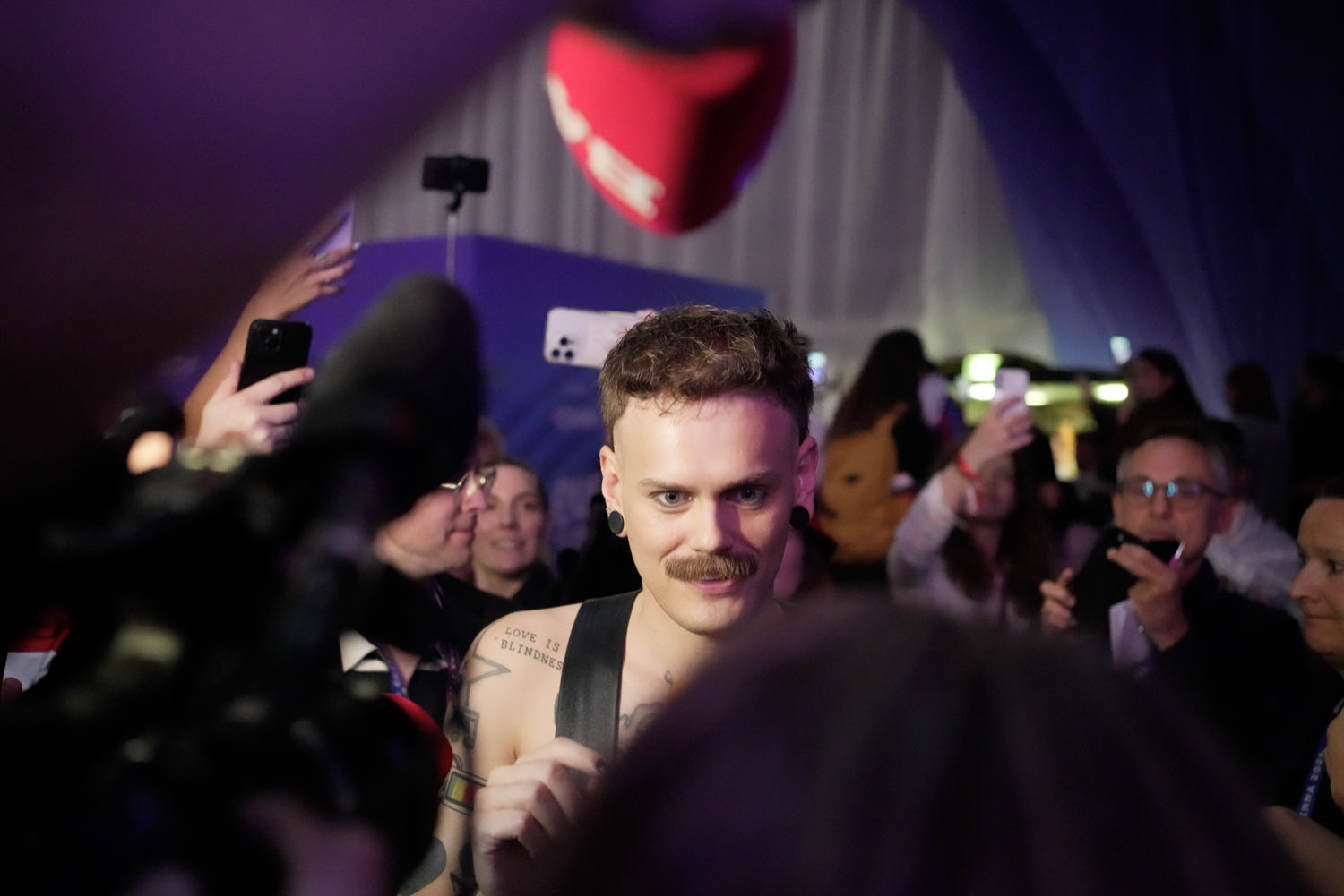 Jonas Lovv møtte norsk presse etter semifinalen.